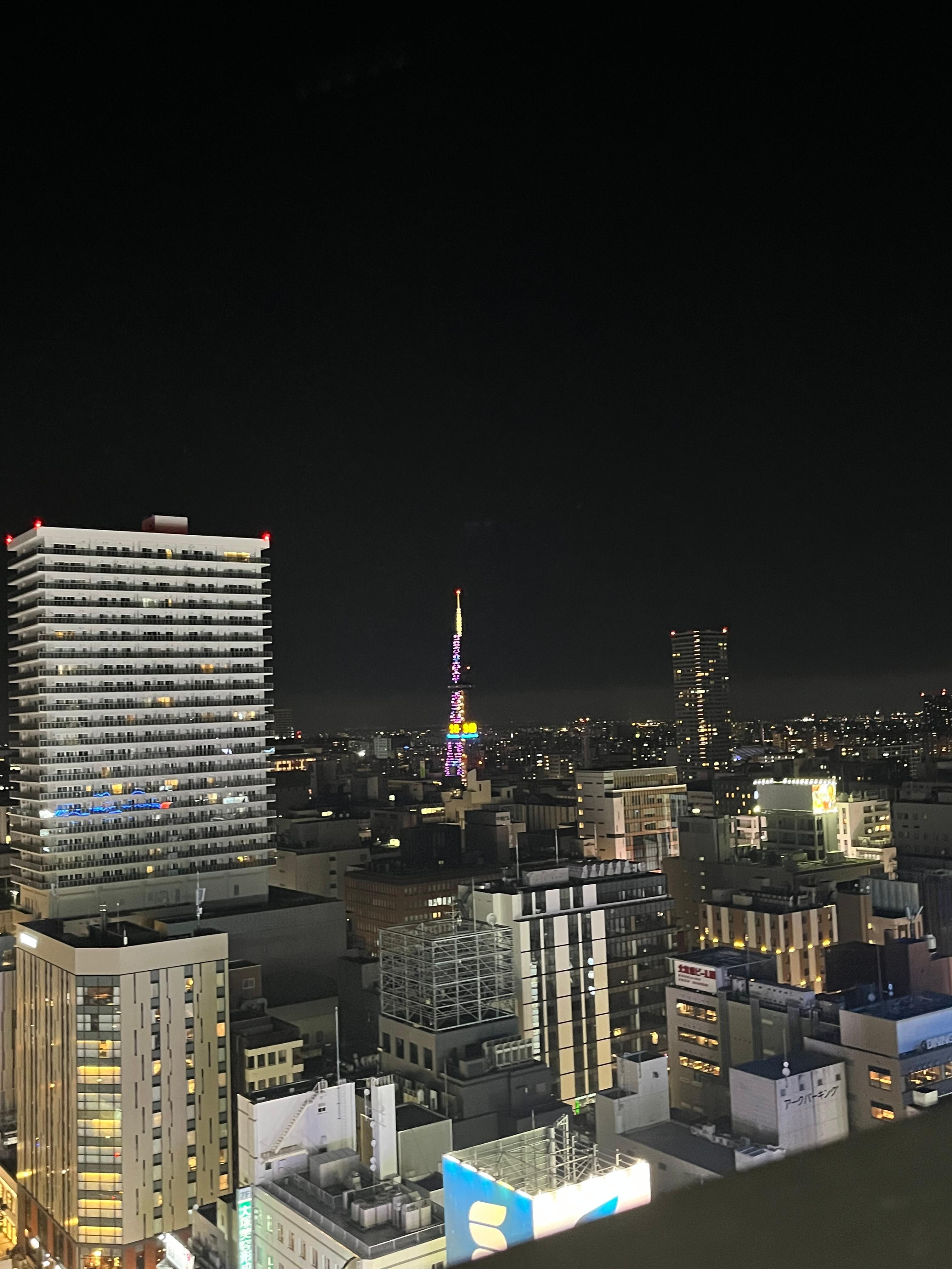 最上階テラスからの夜景