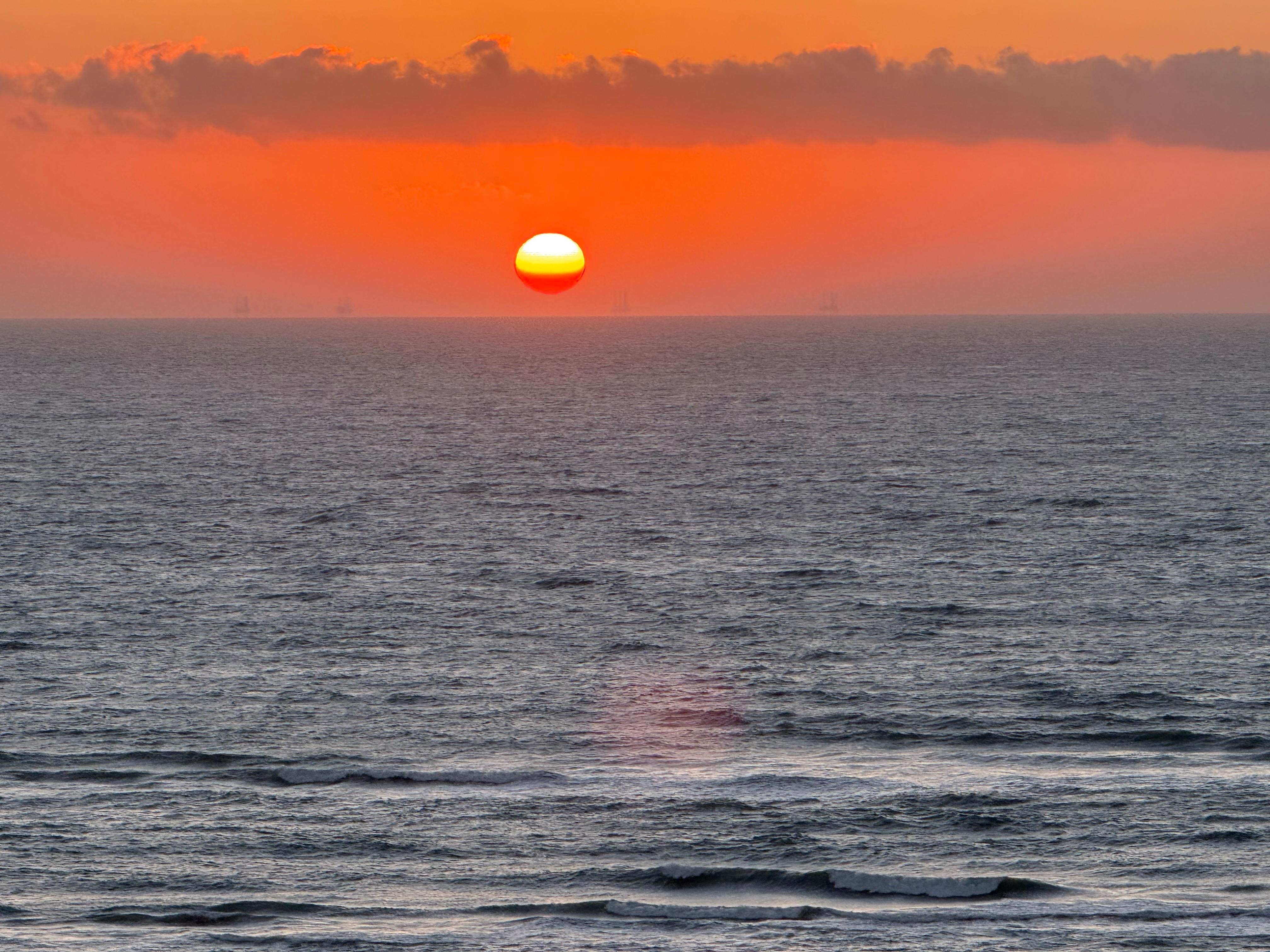 Sunrise from the large patio area. 
