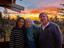 Sunset off one of the decks