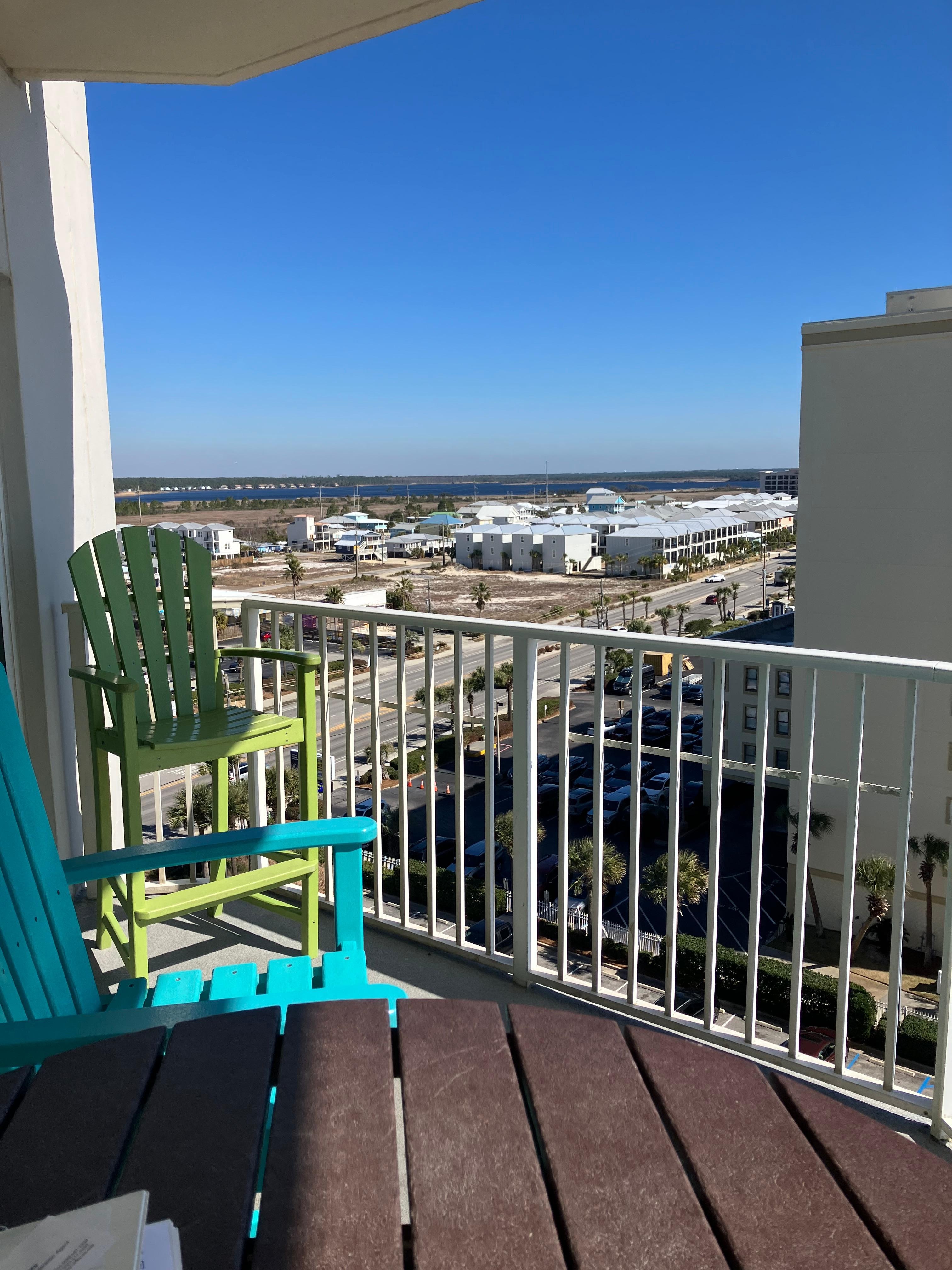 We liked seeing the road and lake as well!