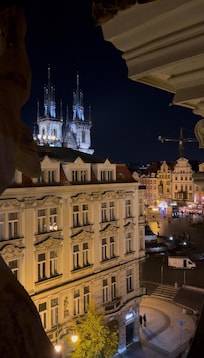 View of the square from apartment.