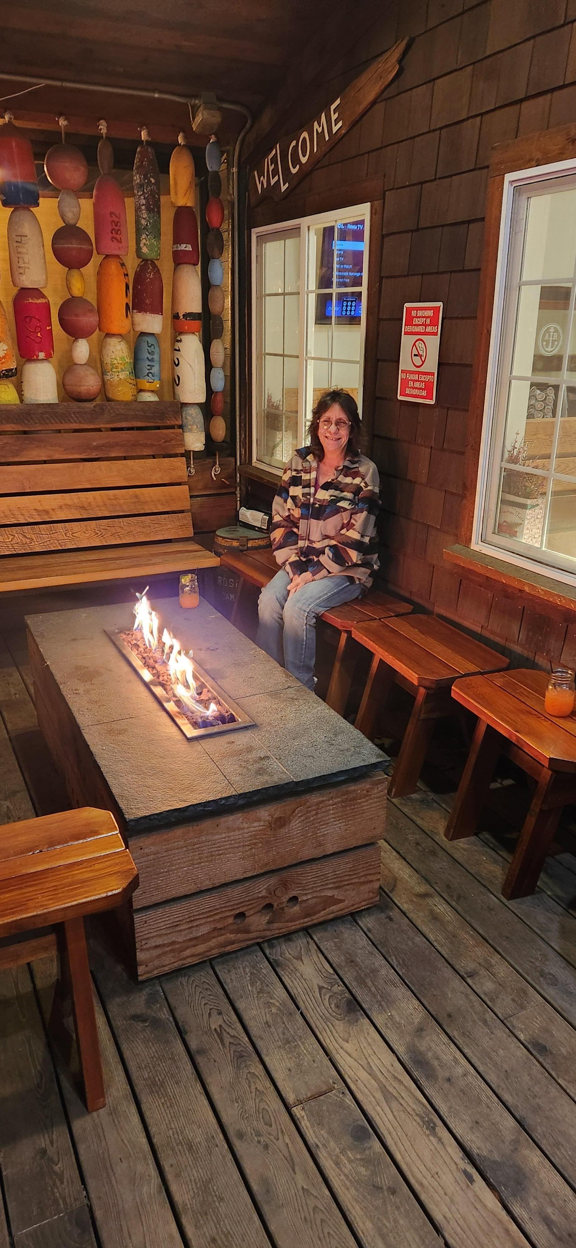 Cocktails by the fire