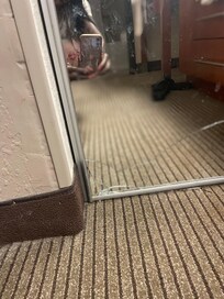 Glass cracked on closet door
