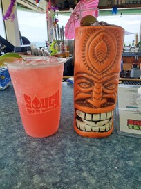 Drinks from the tiki bar