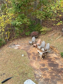 Sitting area for fire pit