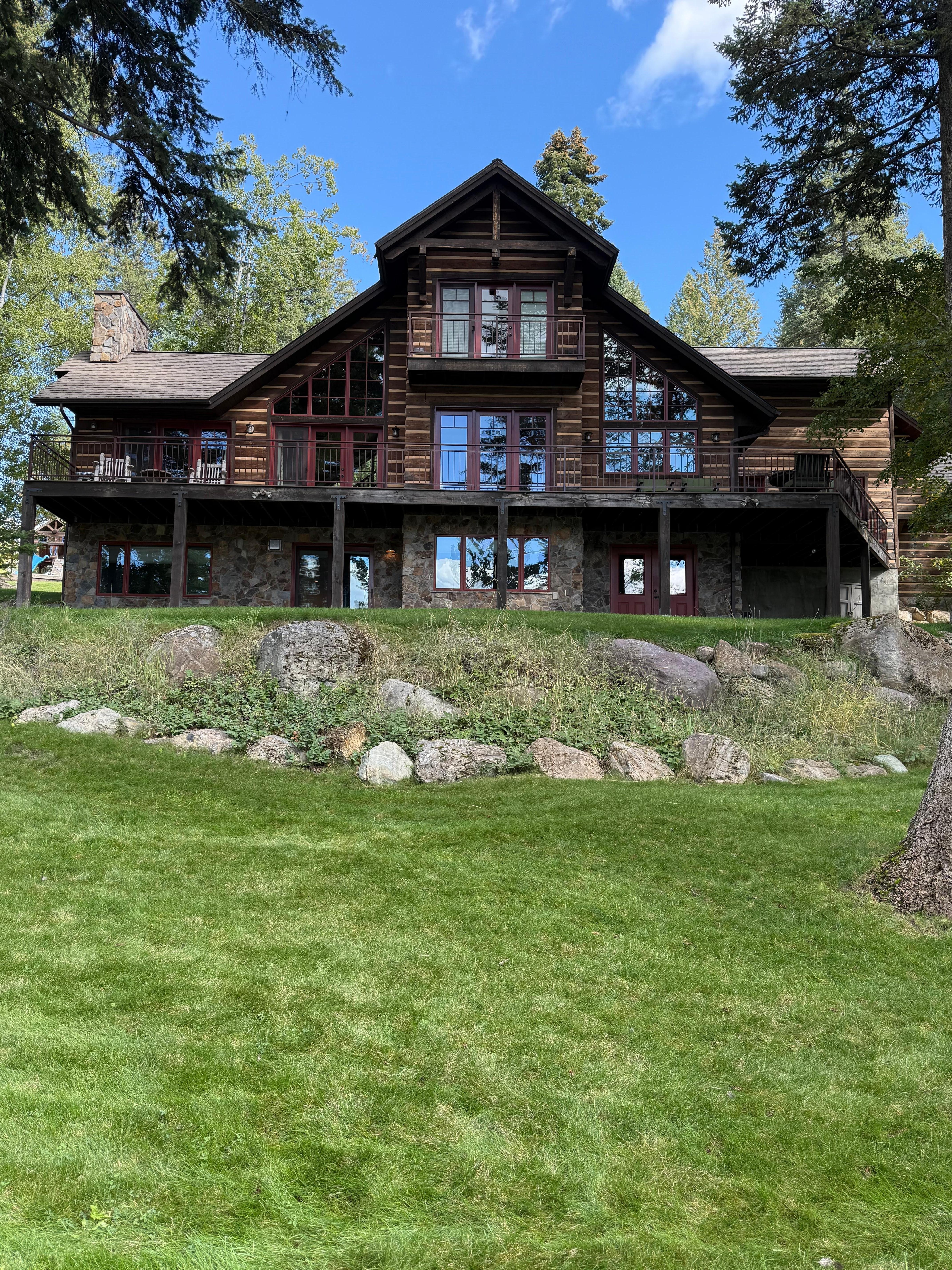 Looking at house from lake