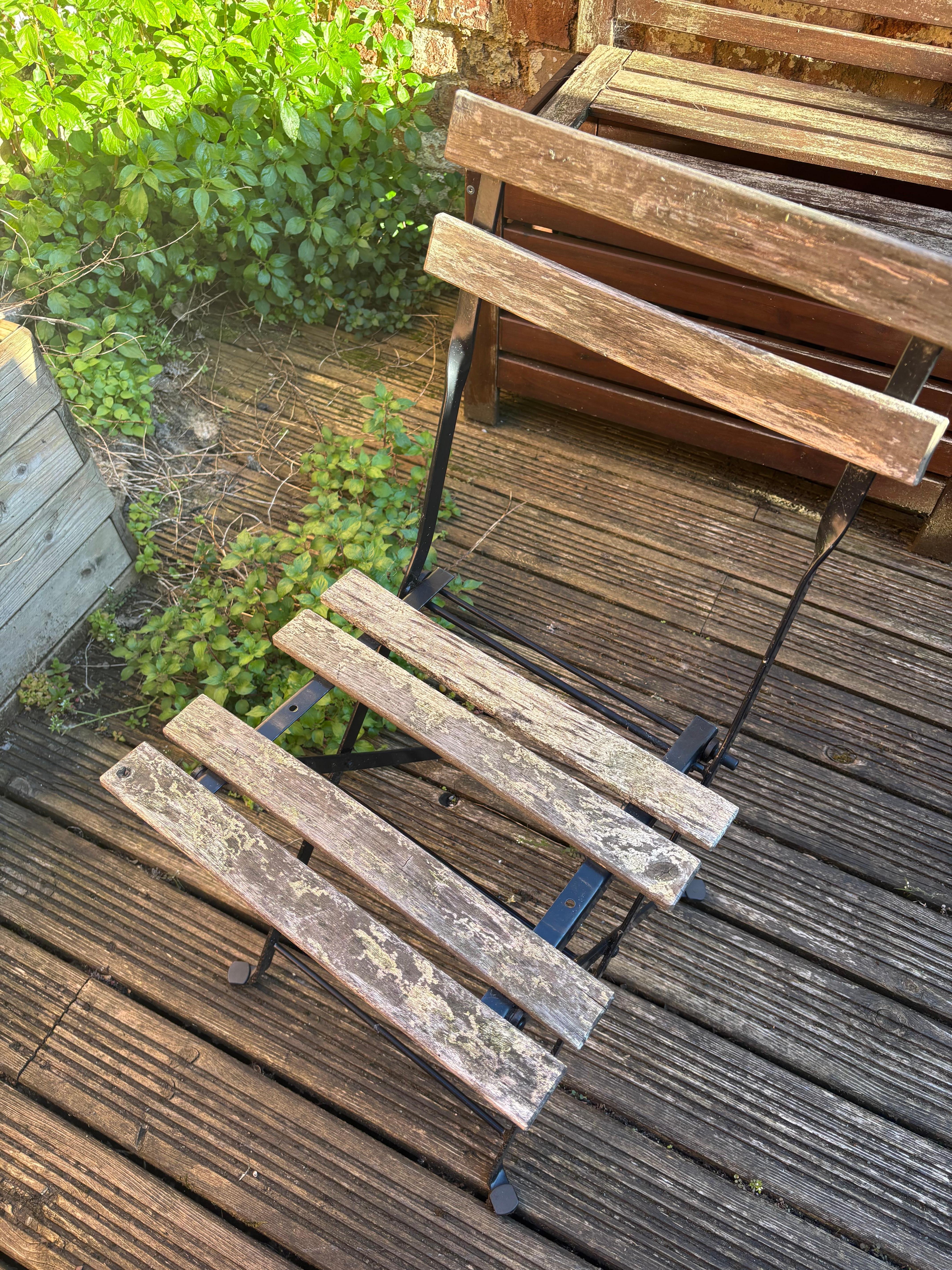 Broken garden chair