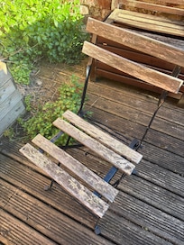 Broken garden chair