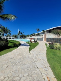 Exclusive villas to the right