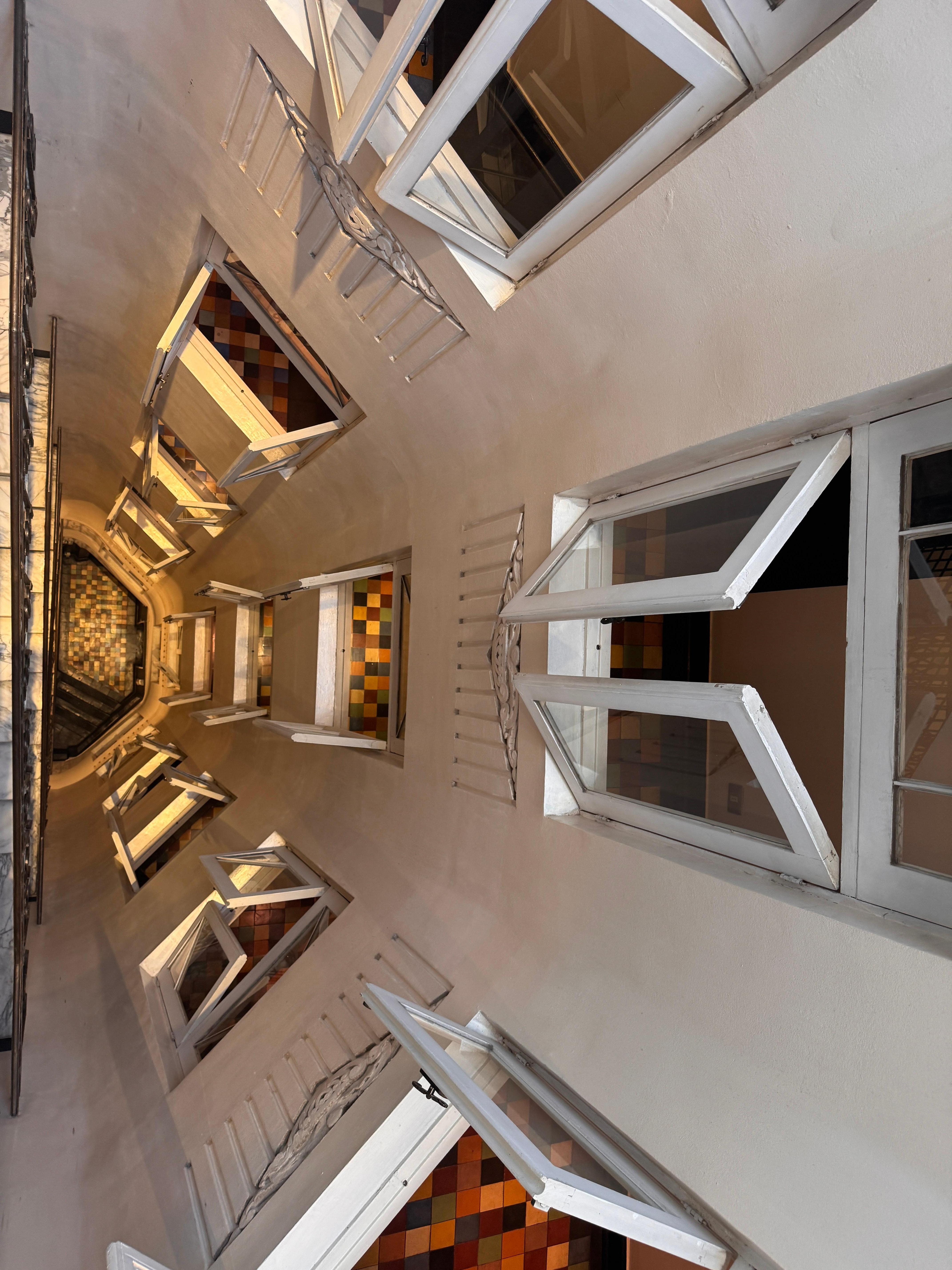 Interior windows. Lovely historical architecture 