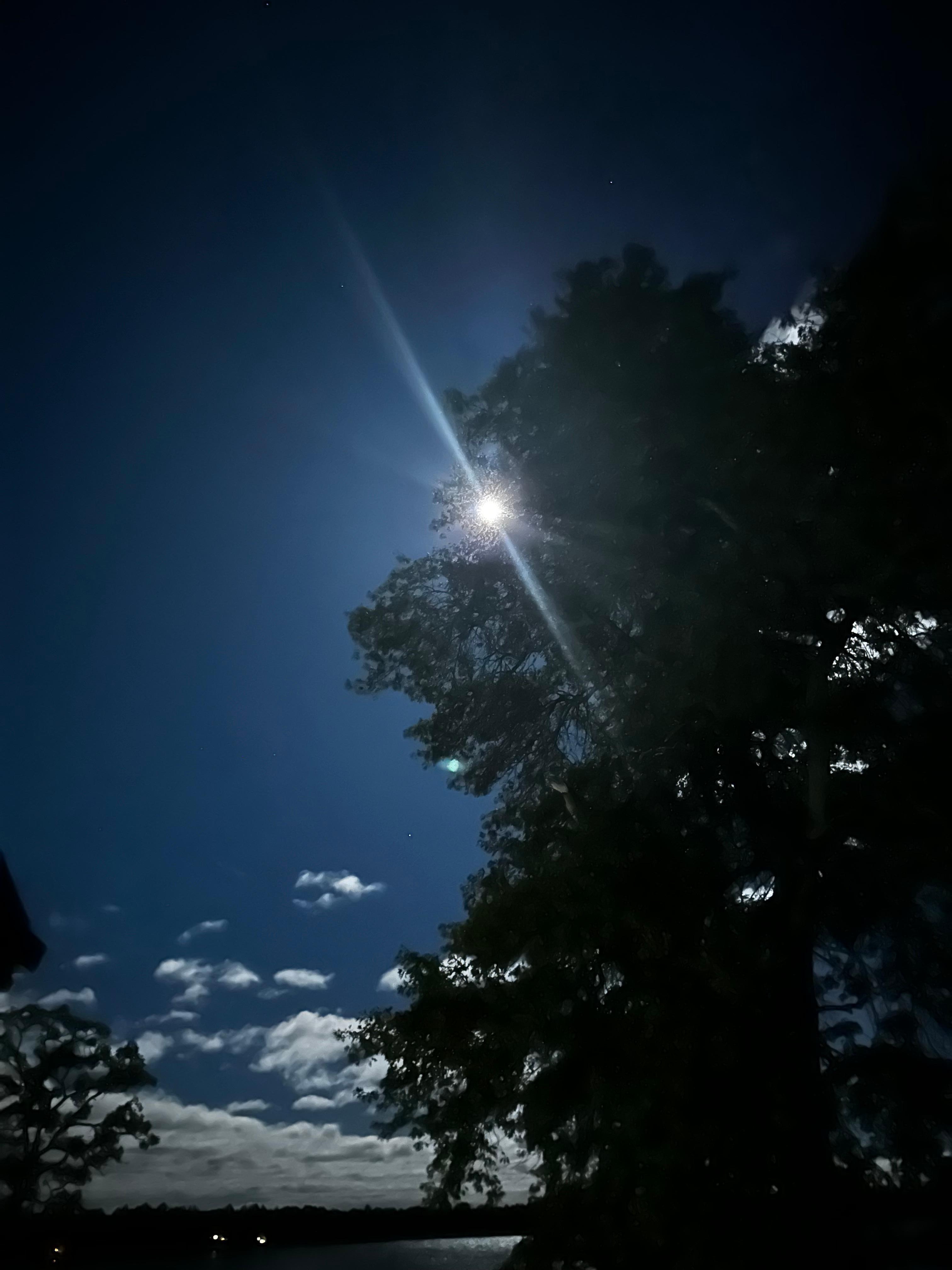 Standing on the deck looking out over the lake