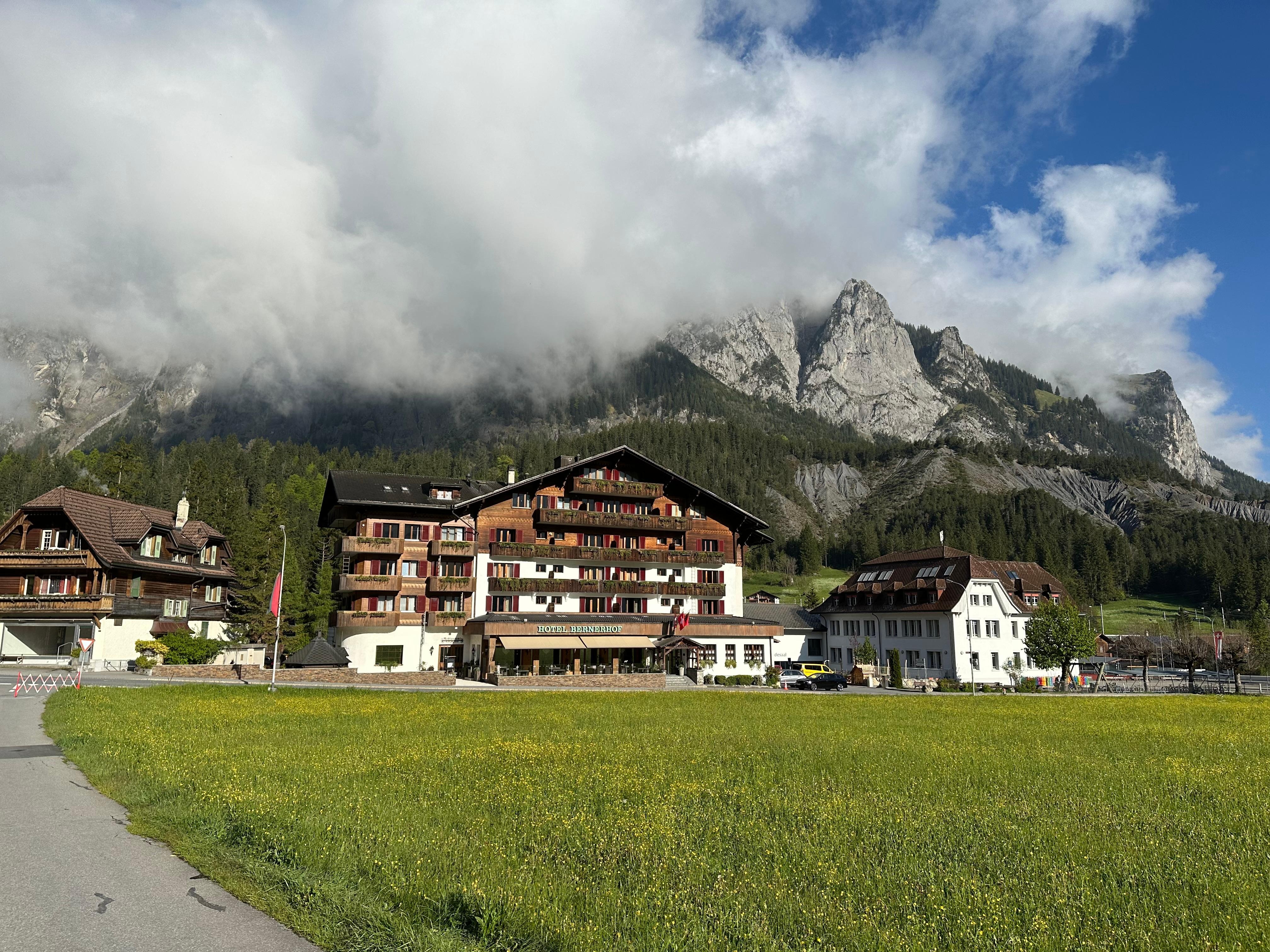 Looking to the hotel as I walked to the gondola
