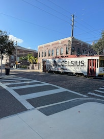 Streetcar is located right around the corner of the building - super easy access.