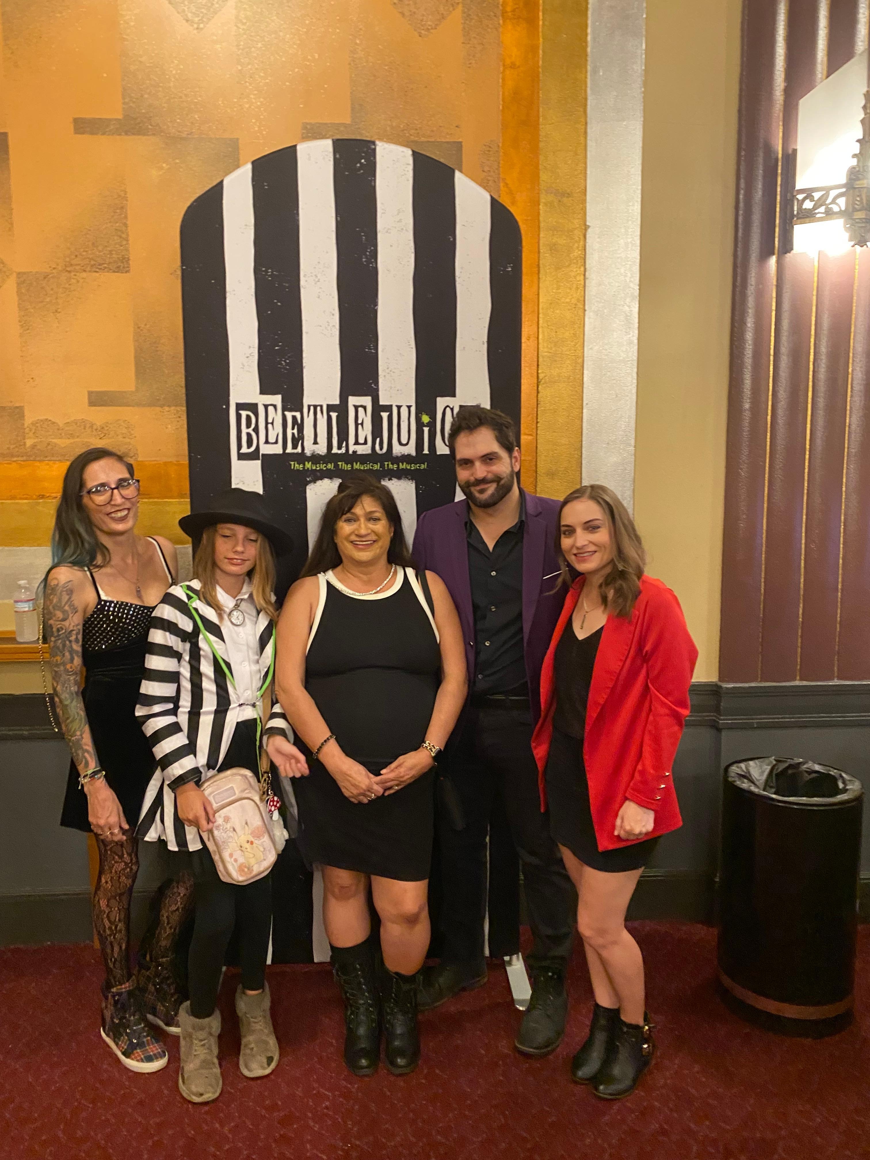 Beetlejuice the musical at the Pantages for moms birthday