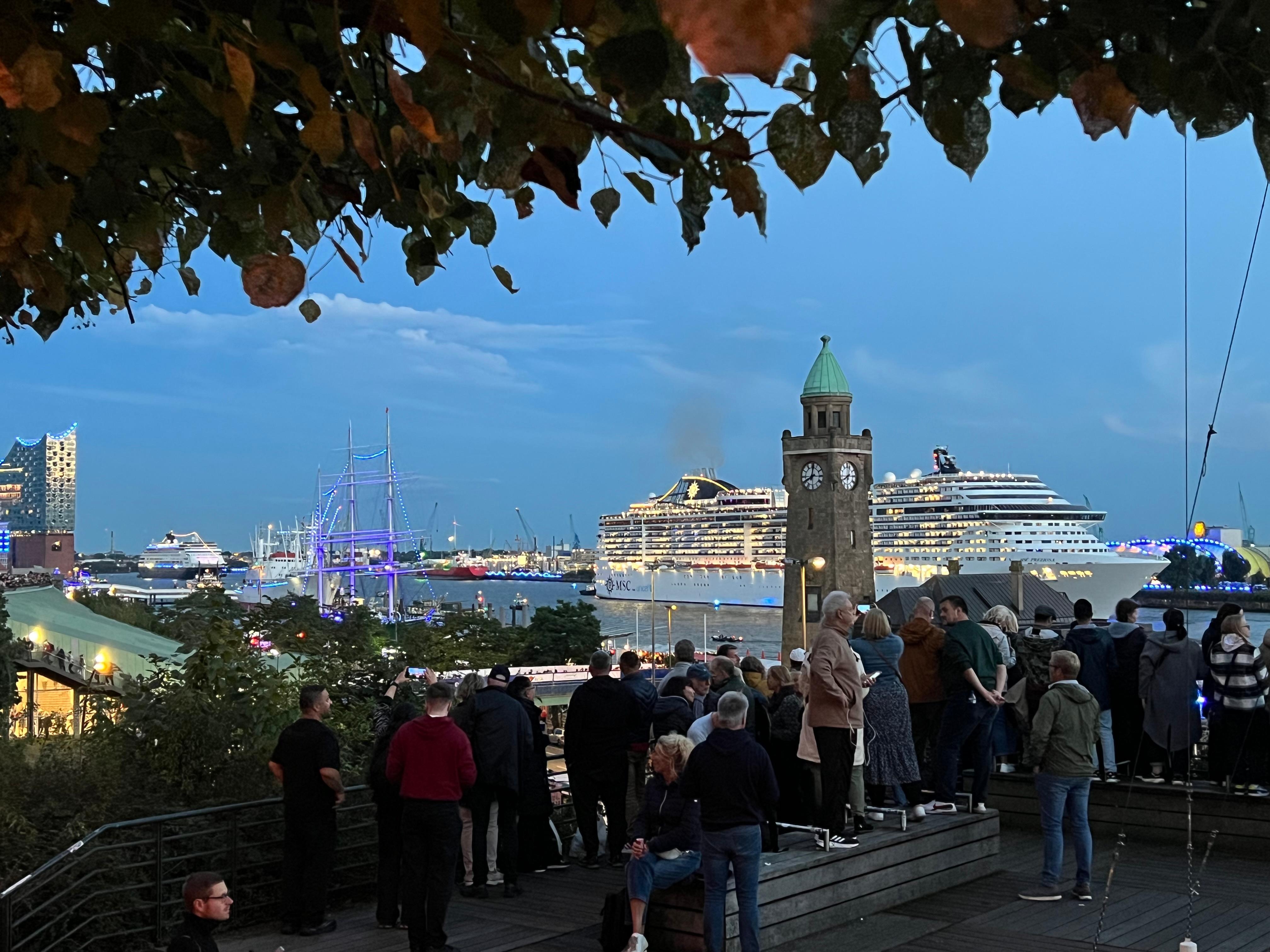 Taken from the restaurant deck looking over the port. 