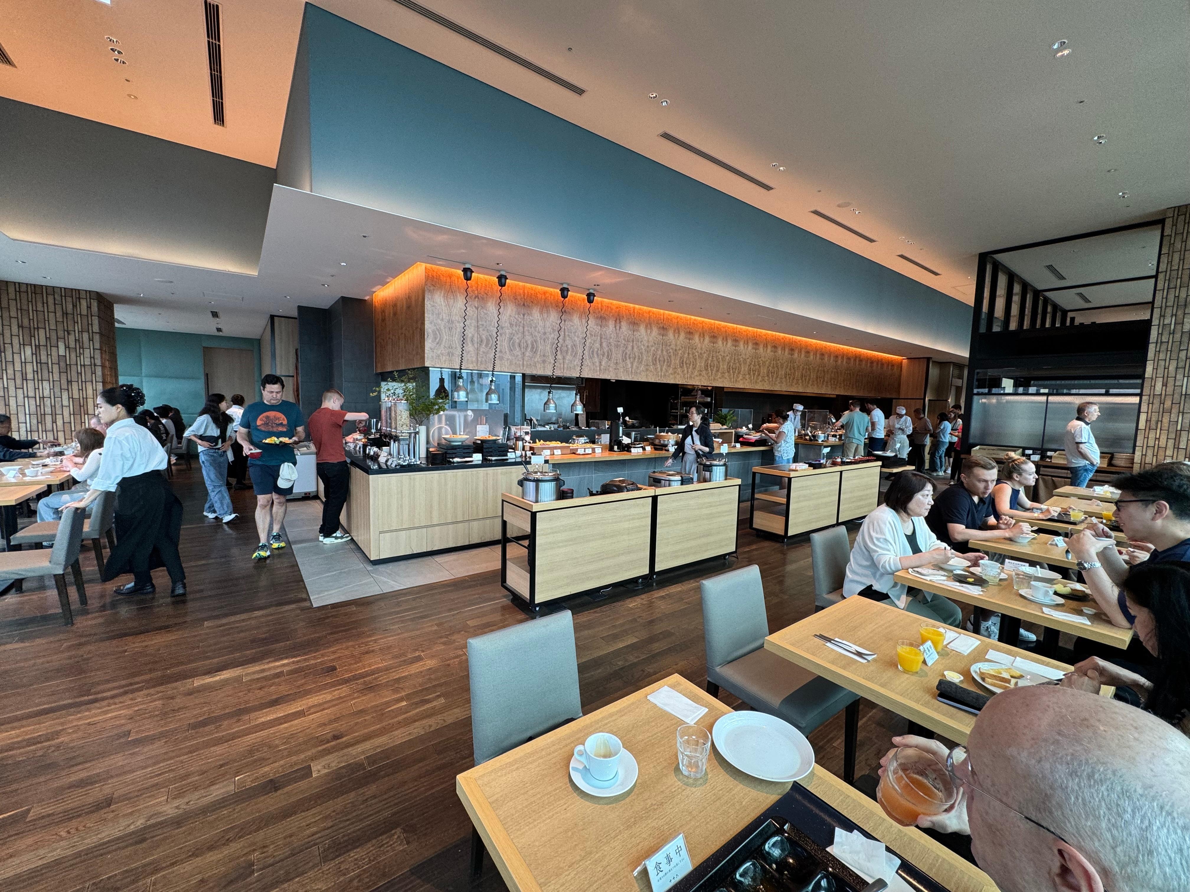 Breakfast buffet.