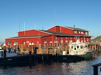 An actual Pilot boat. The top floor is the residence