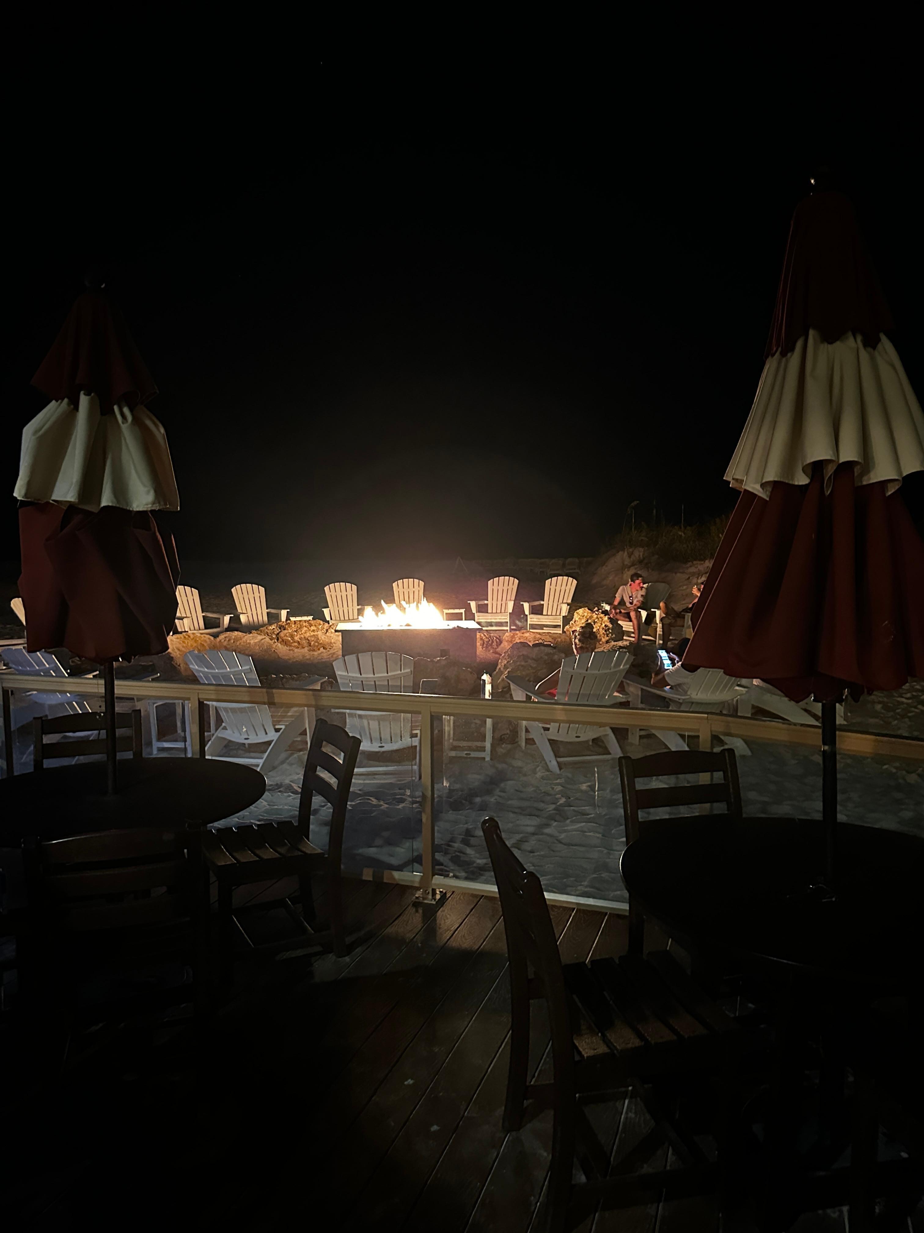Fire pit on the beach