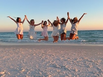 Enjoying sunset from the beach…just steps away!