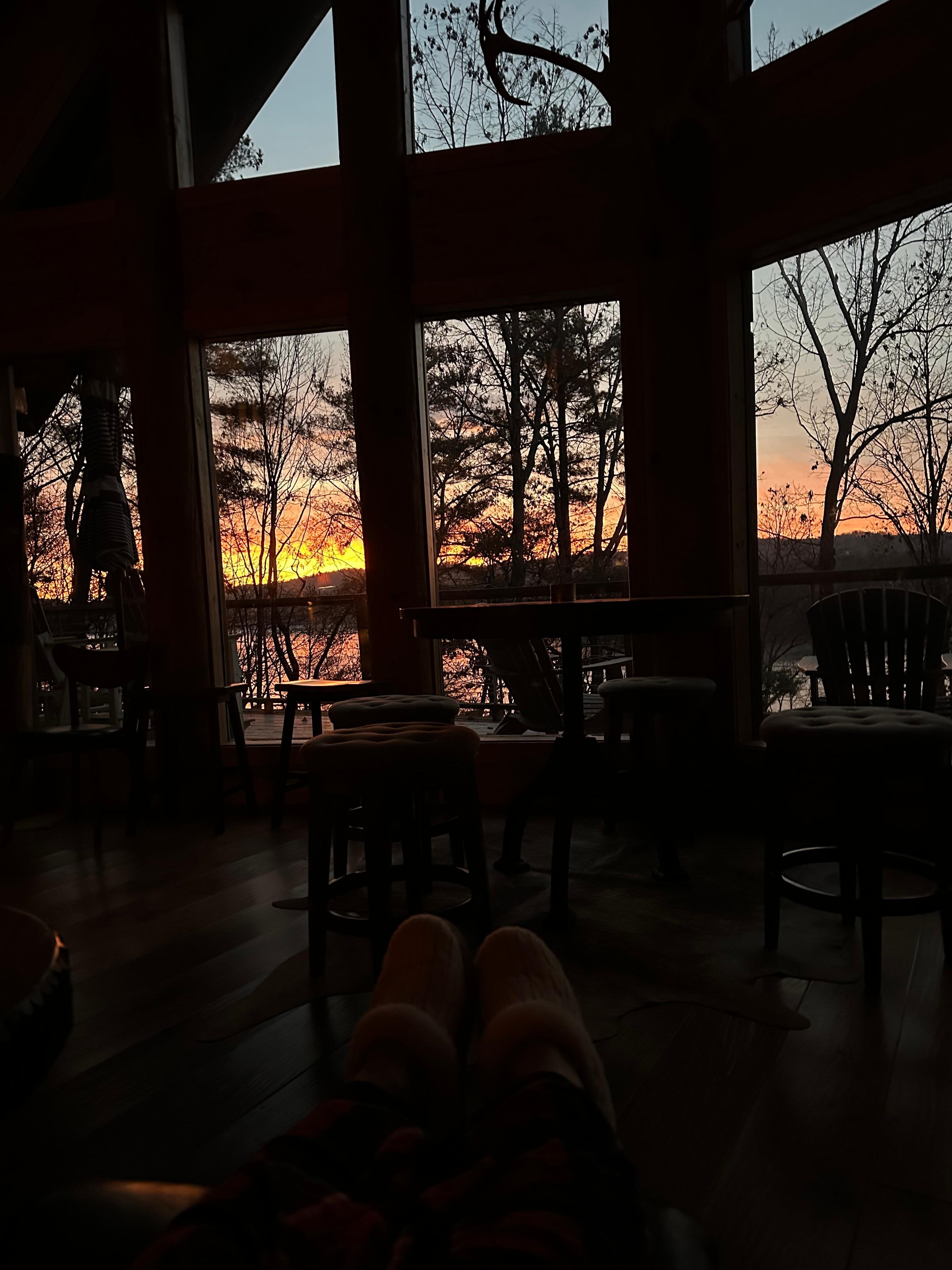 Beautiful morning sunrises with a hot cup of coffee and all the peacefulness before the crowd is stirring.