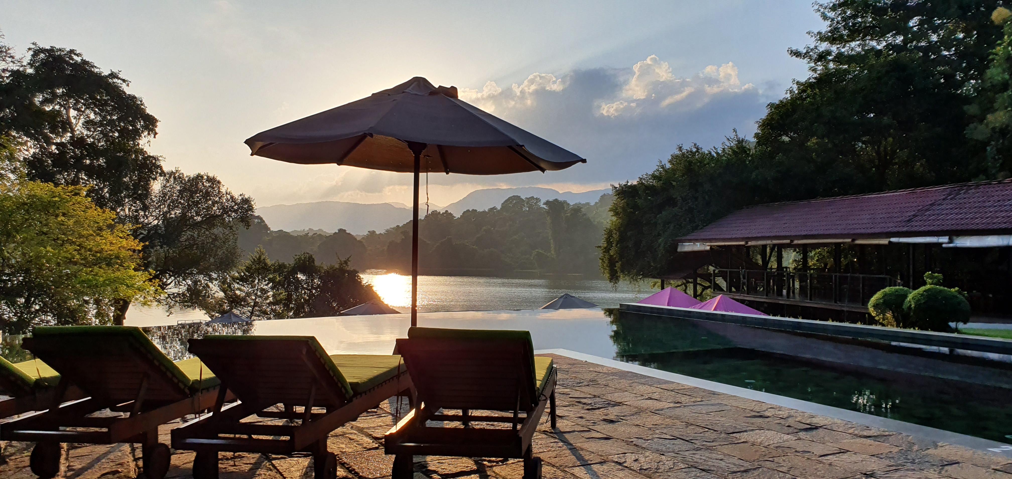 Evening view from the pool deck