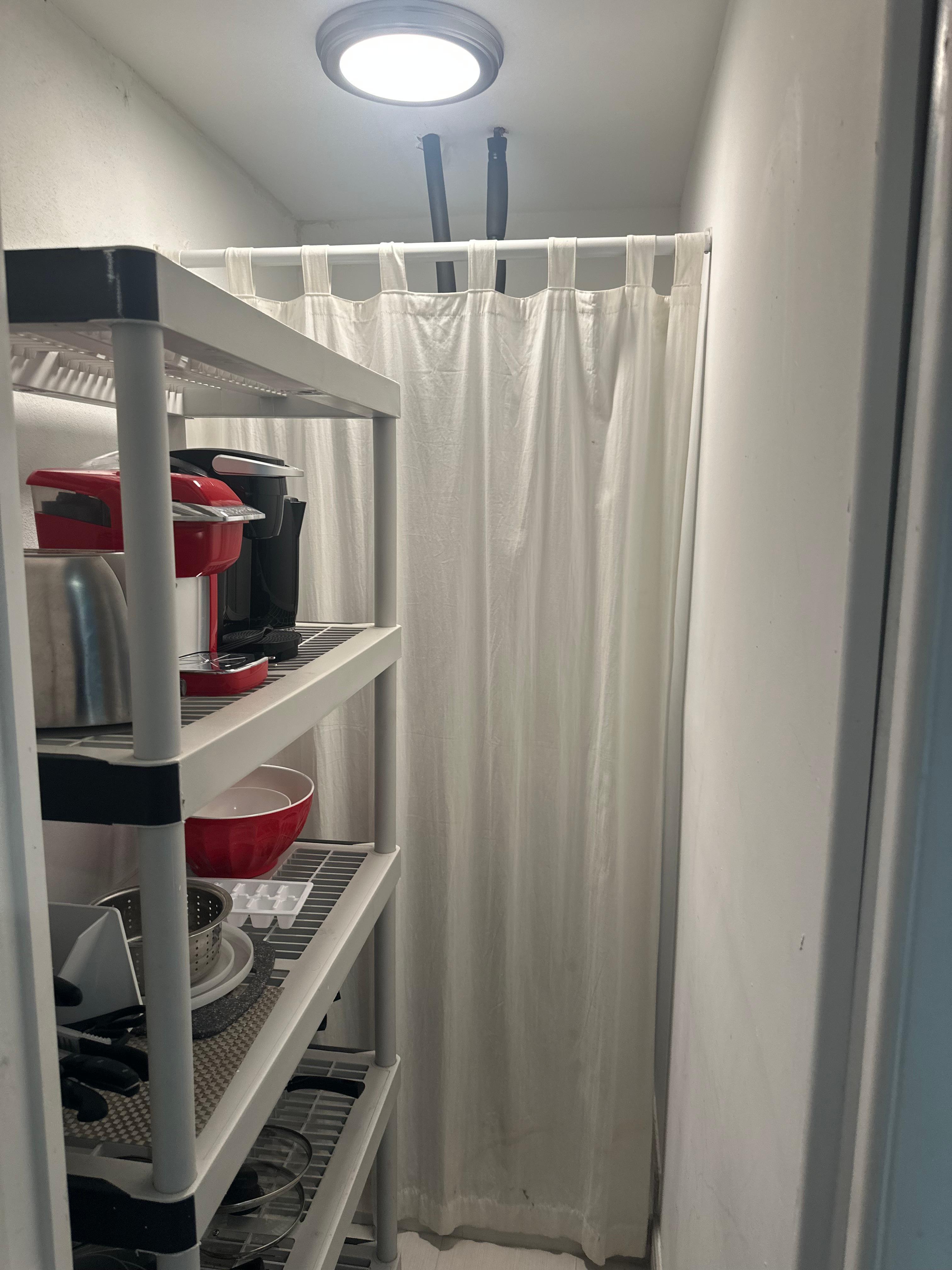 Hot water heater in closet