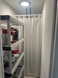 Hot water heater in closet