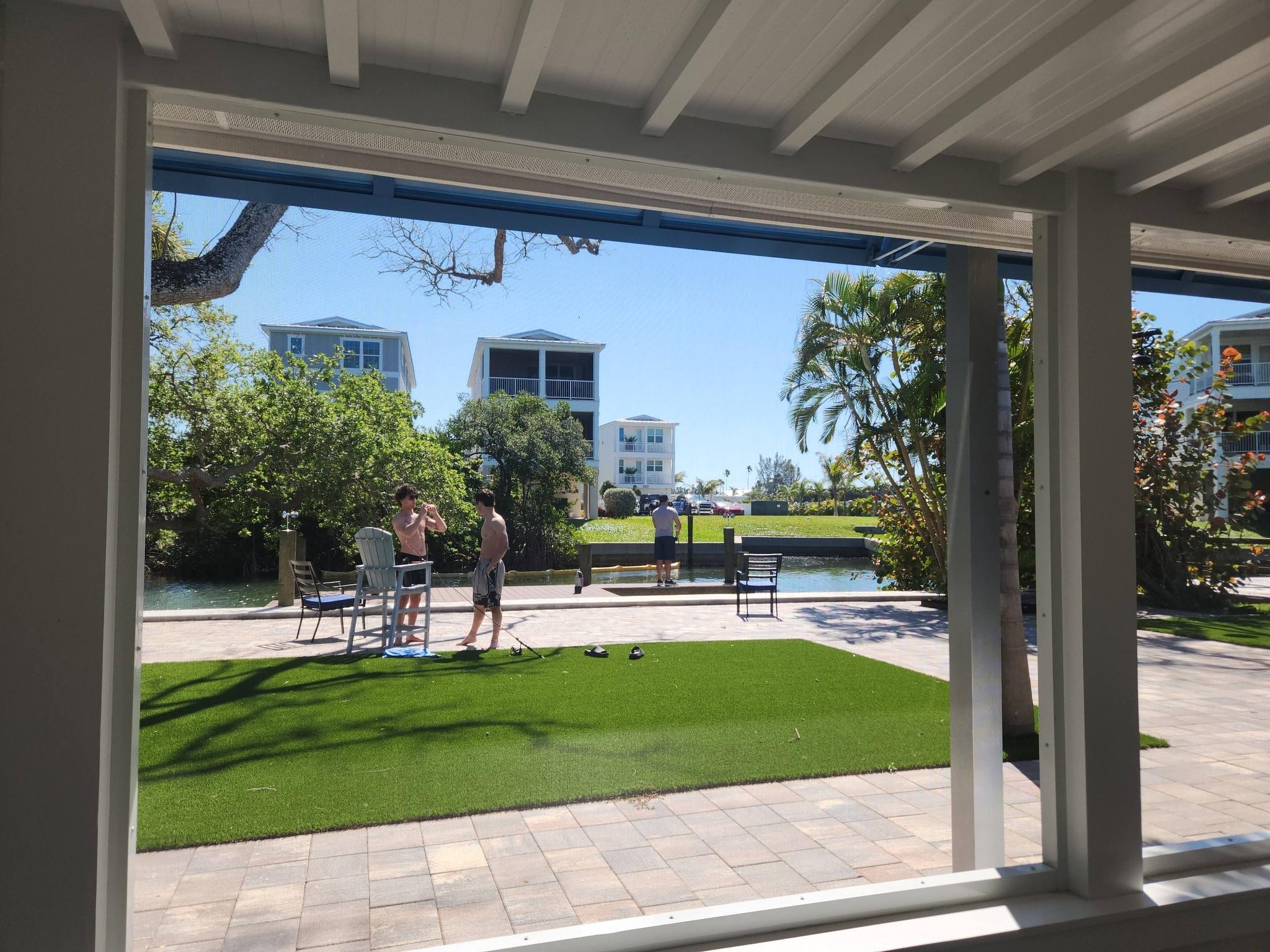 Lots of fun catch and release fishing from the dock!