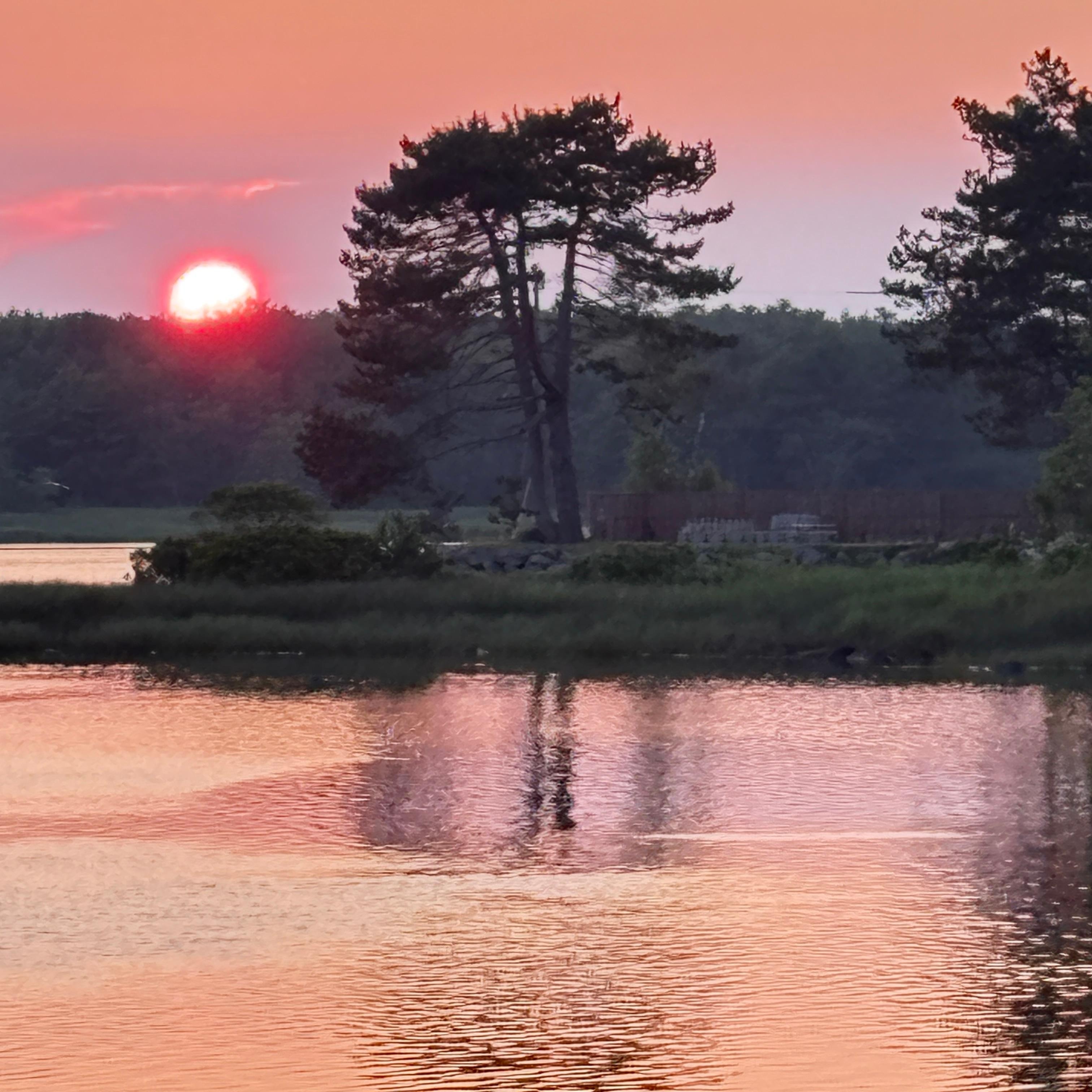 Sitting on the lawn of Lane’s Privateer Inn watching the sun set!