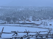 Zion Mountain Ranch after a beautiful night of snow.