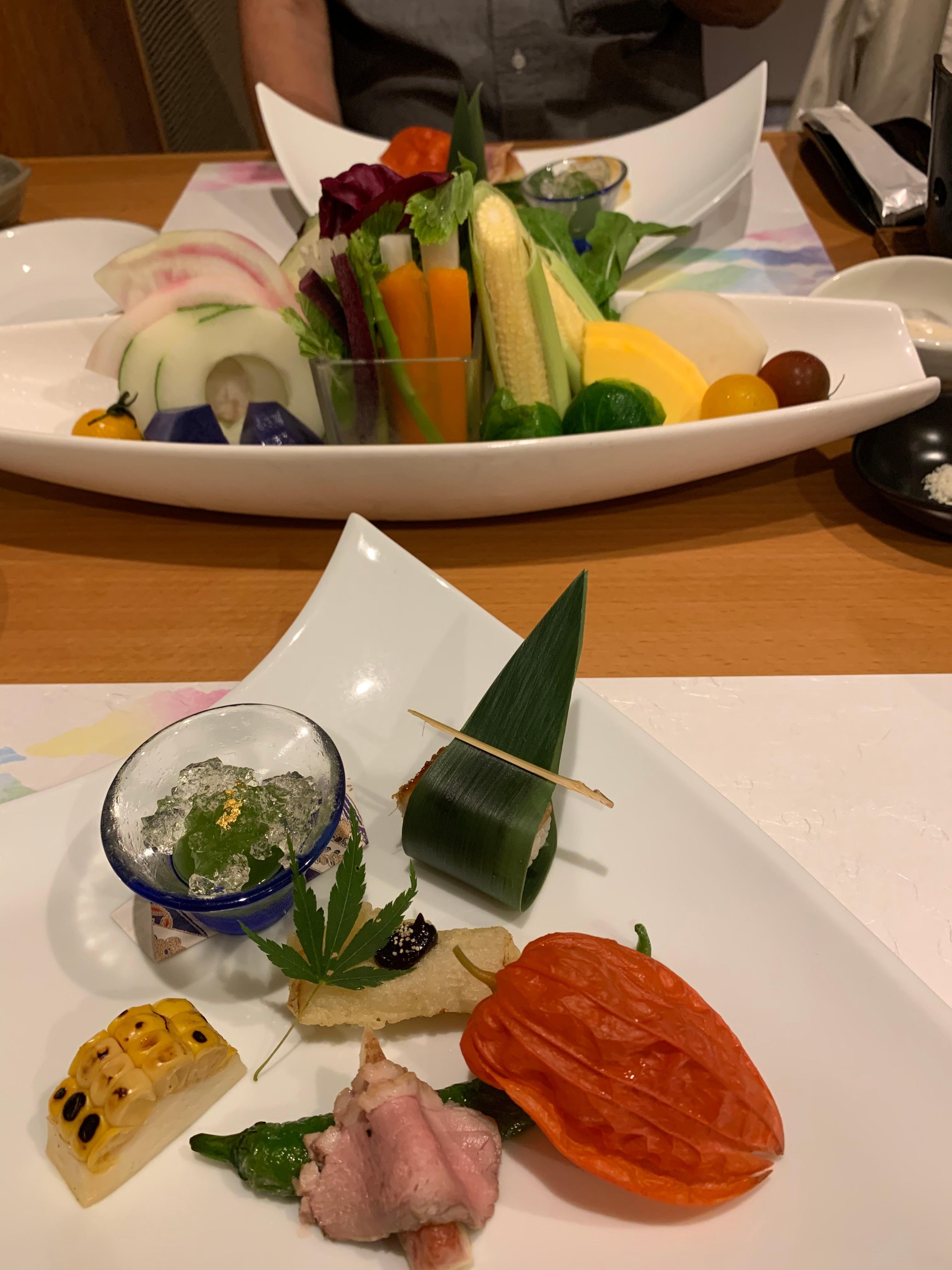 前菜とバーニャカウダ