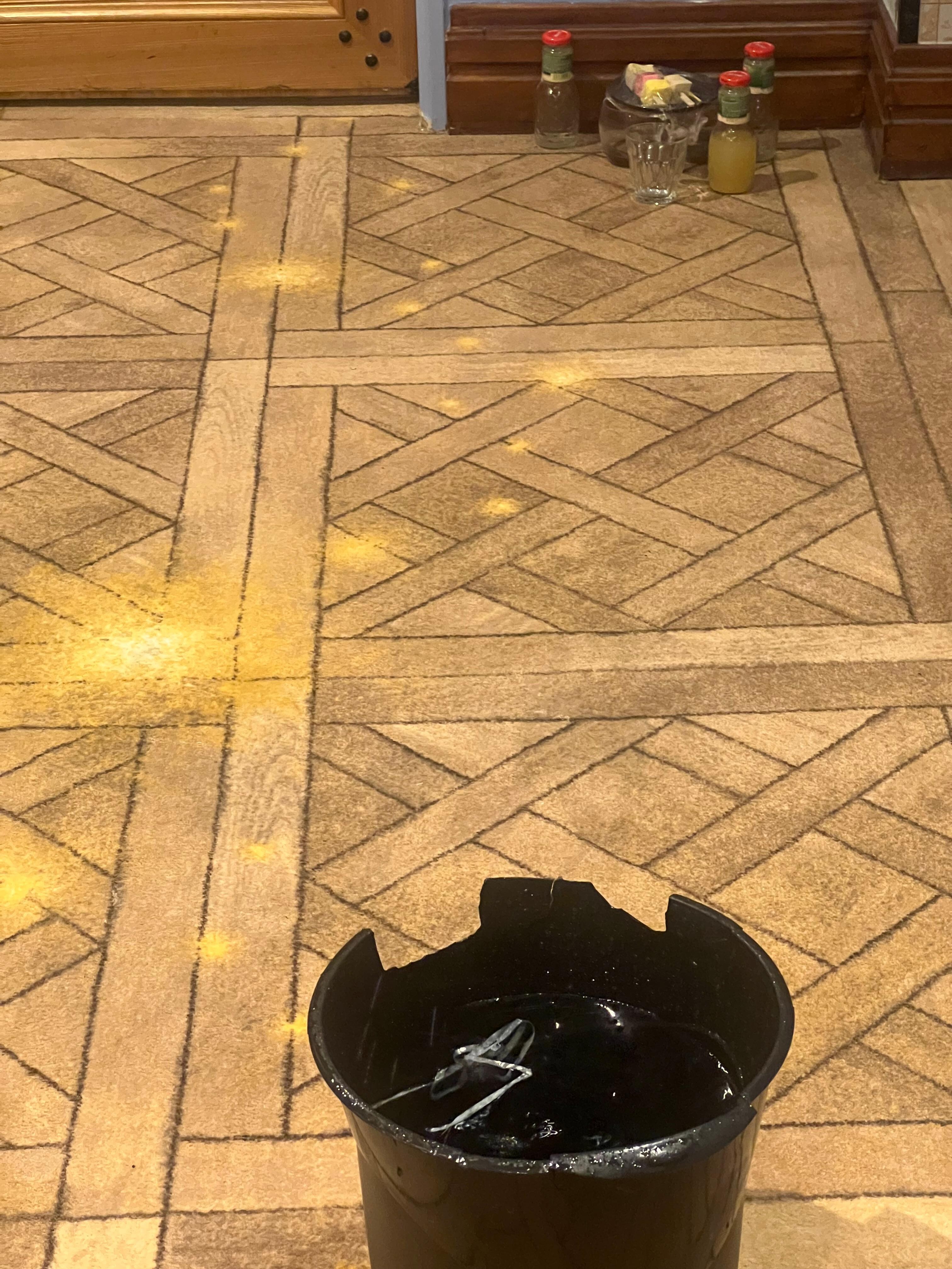 Water dripping from ceiling 
