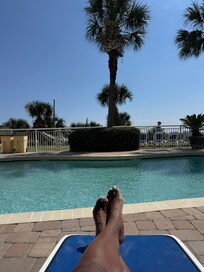 At the pool