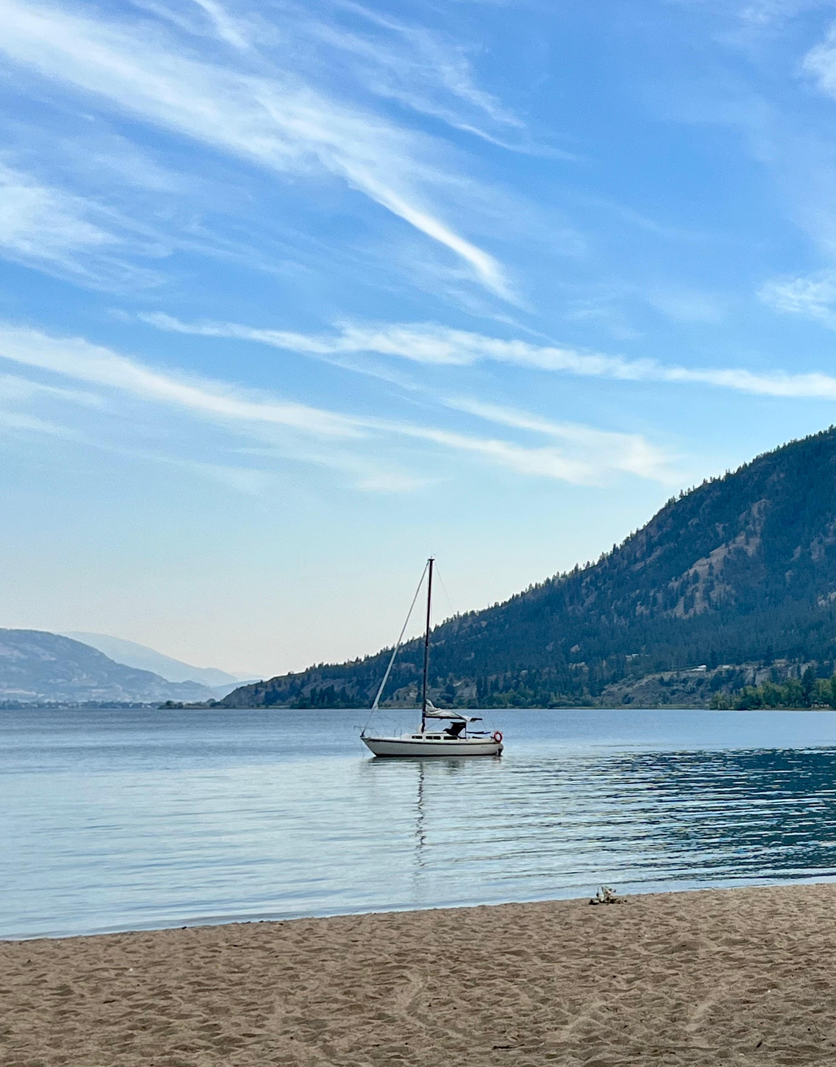 Beautiful beach at SunOka outside of Penticton. 