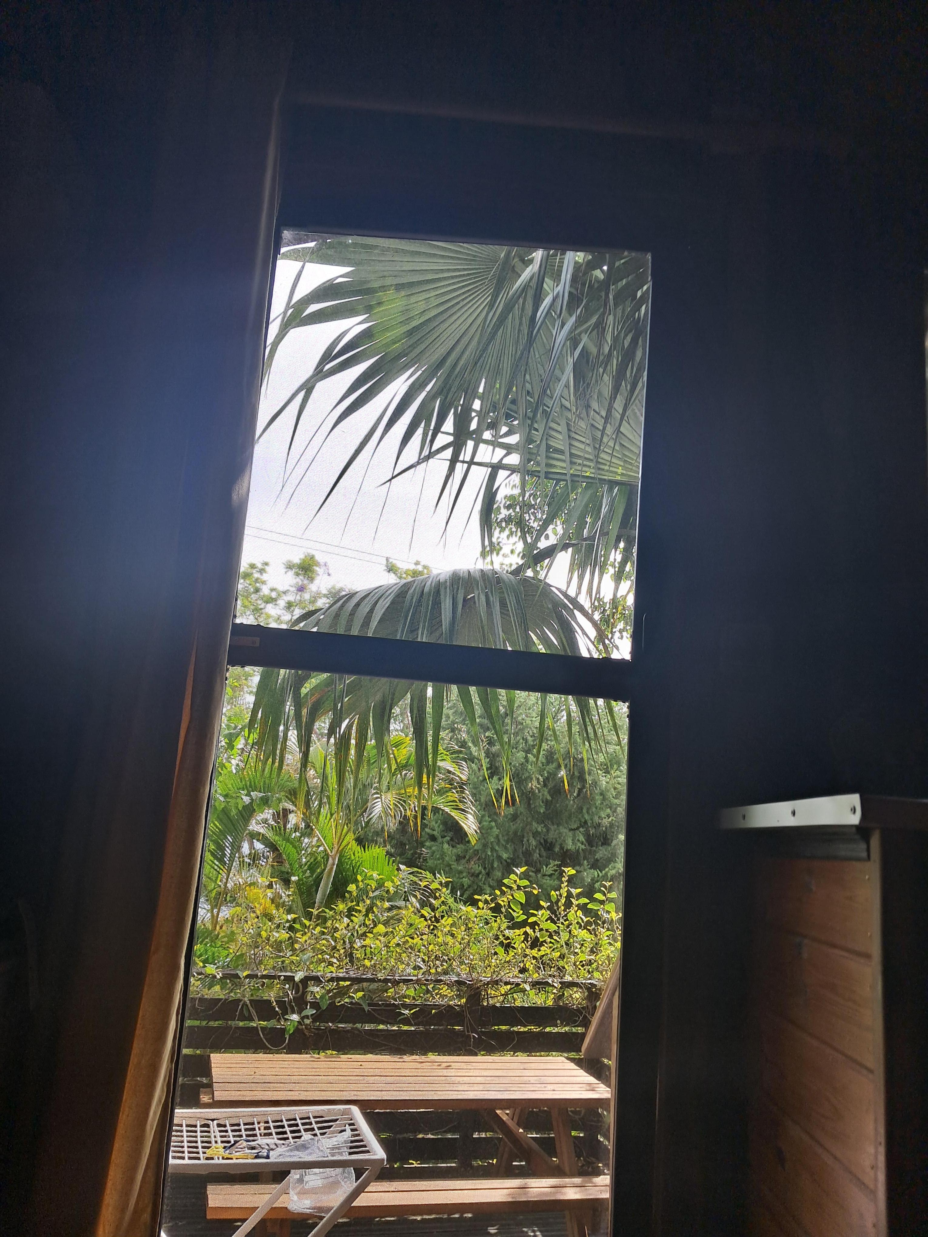 Vue de l'intérieur du chalet