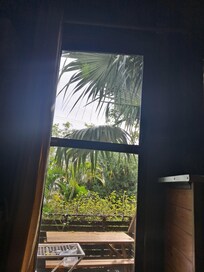 Vue de l'intérieur du chalet