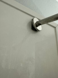 Shower rod coming out of the walls