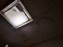 Broken light and water stains