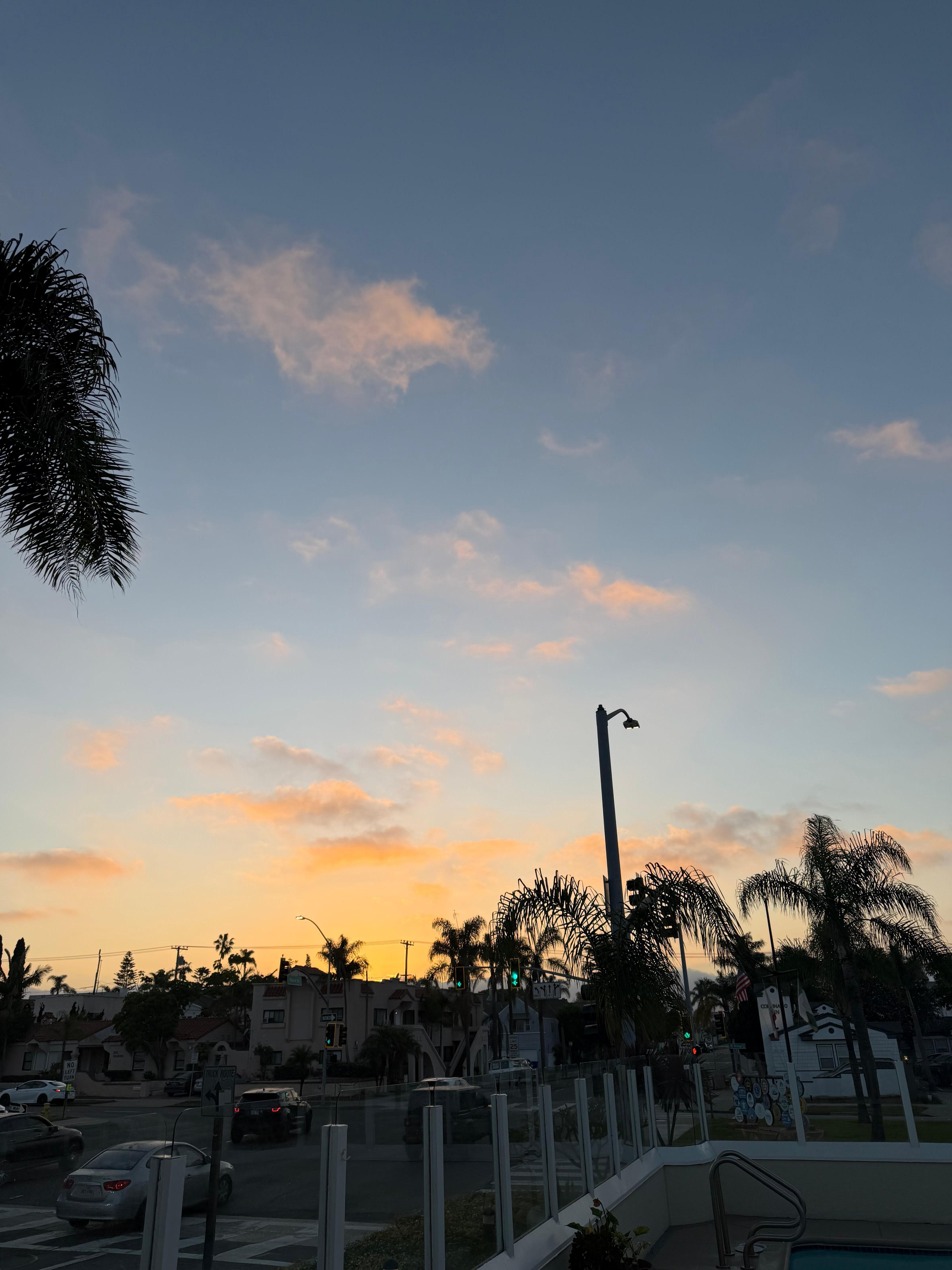 Sunset from the pool deck