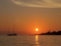 coucher de soleil depuis la plage