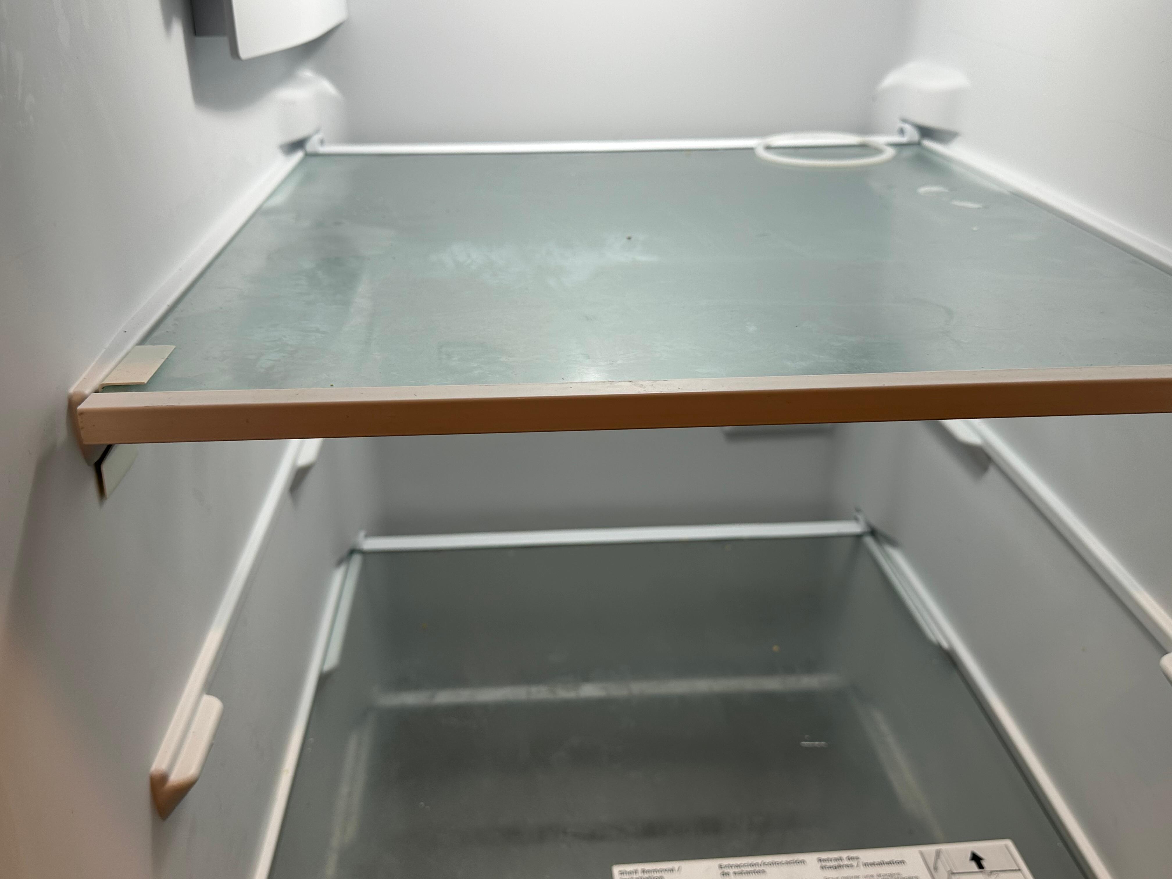 Refrigerator not clean. Was not wiped clean. 