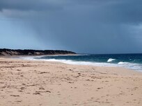 Beach looking south. Dog allowed on this North part of the beach.