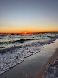 Beautiful sunsets over the gulf just steps away from the house.