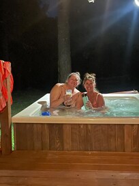 The relaxing hot tub!