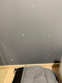 Damaged paint on walls