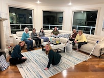 The living room was perfect for visiting.