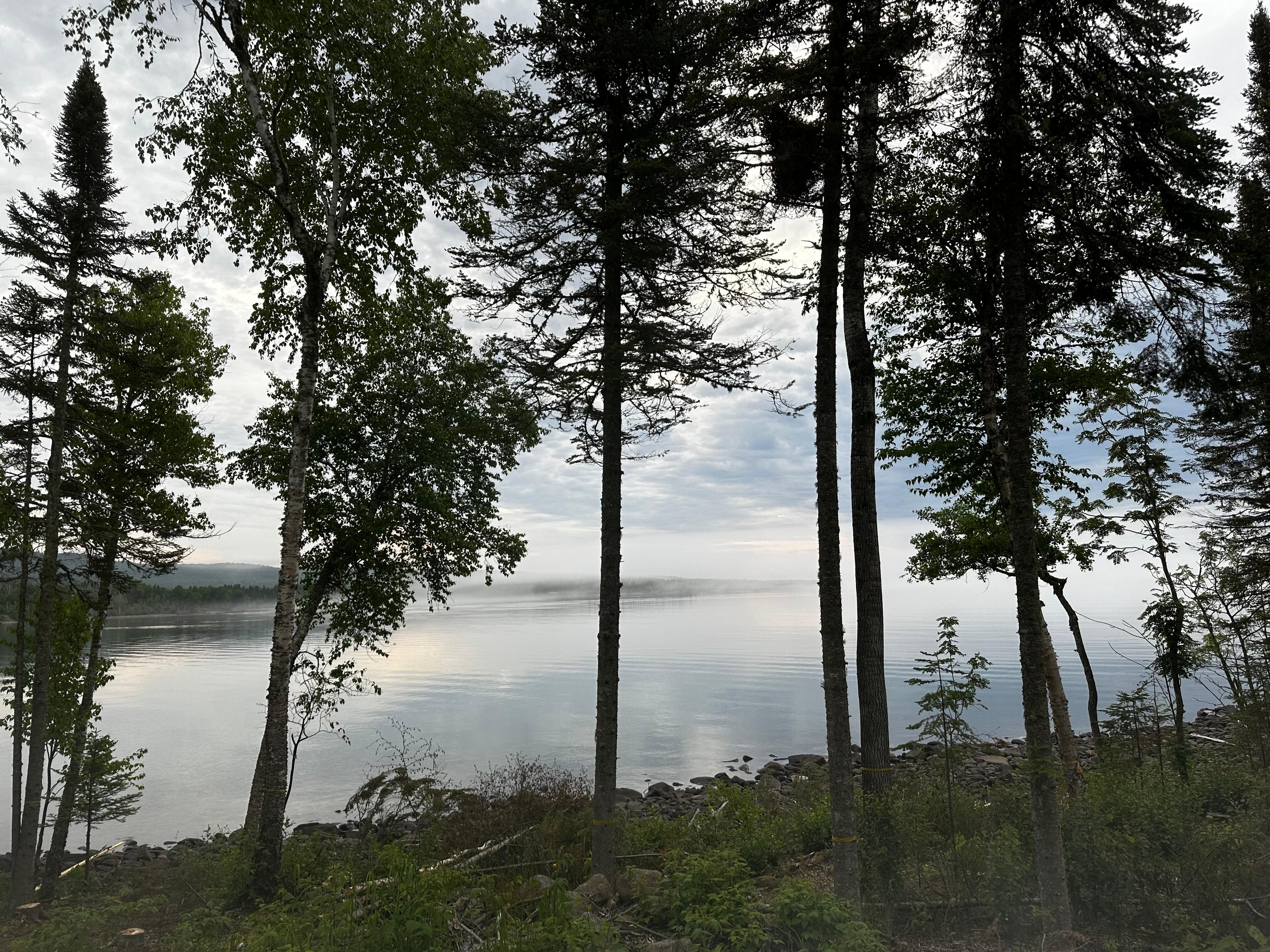 Fog rolling over the big lake