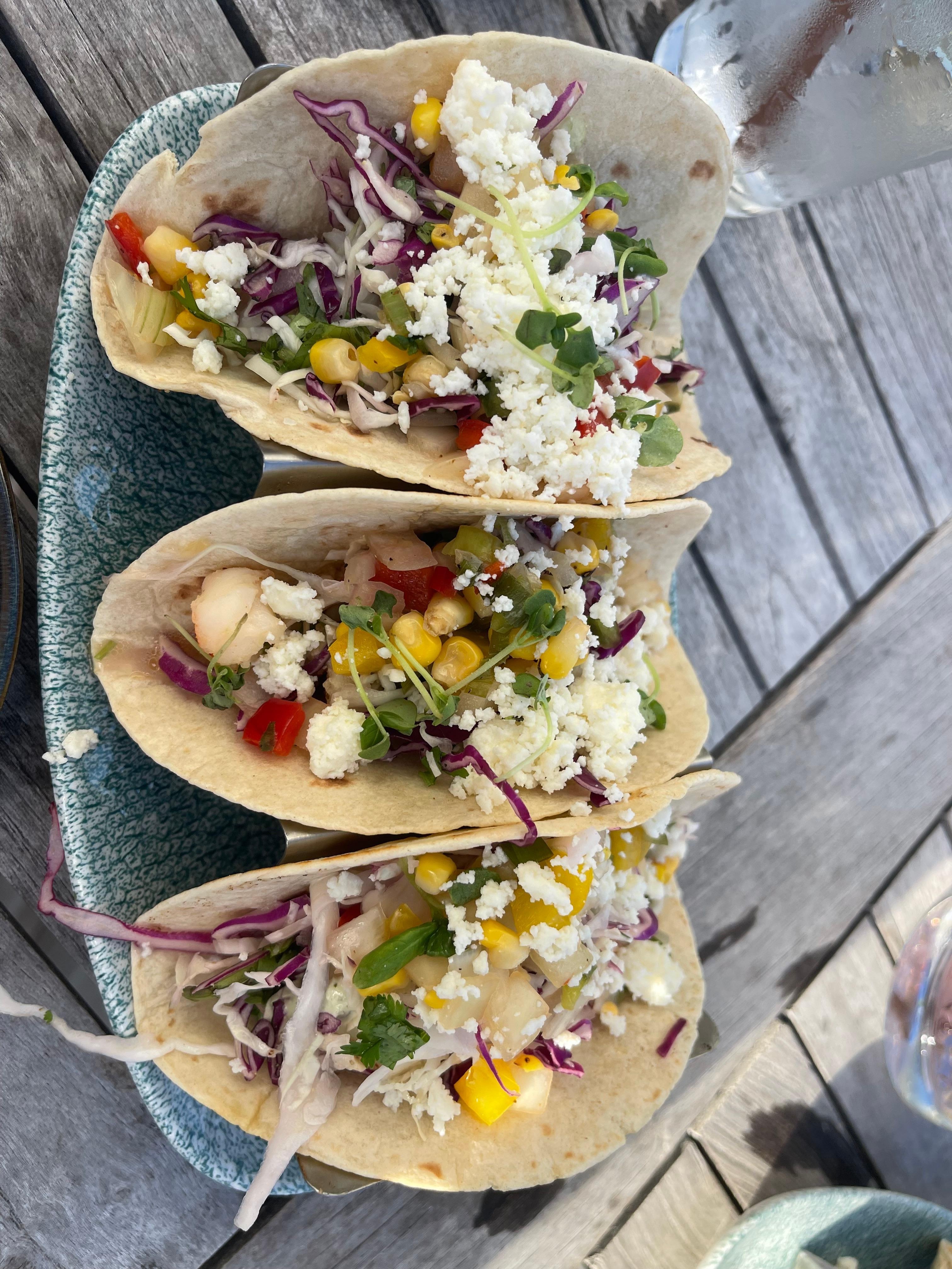 Lobster tacos, very good.