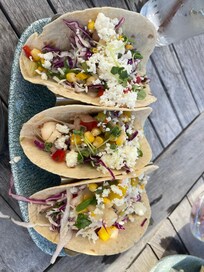 Lobster tacos, very good.