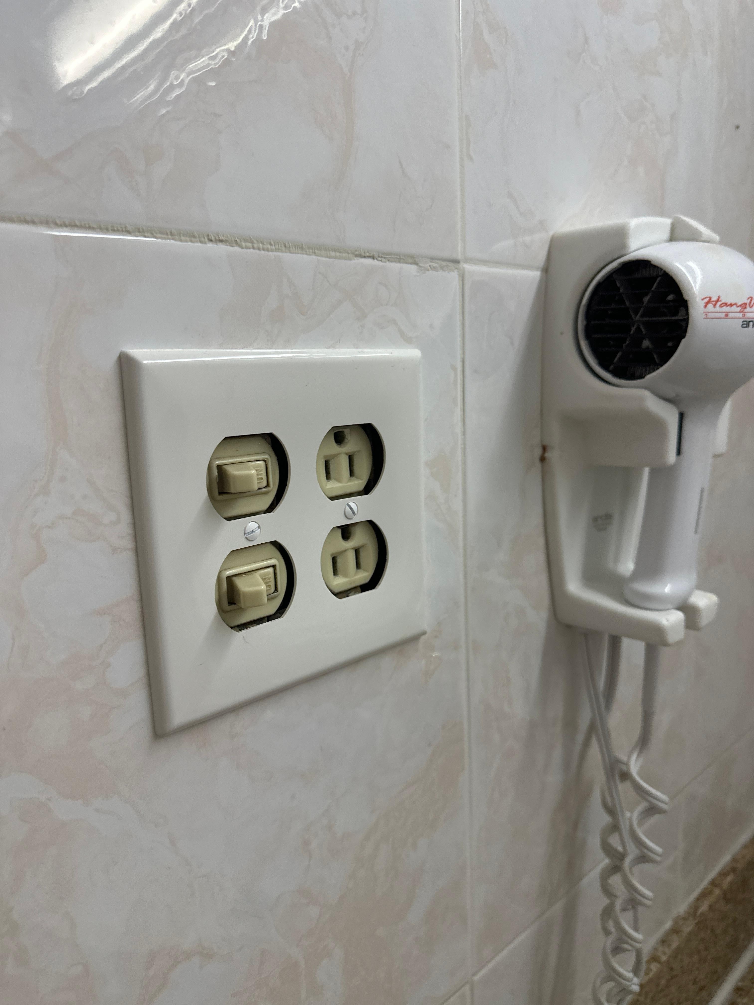 Outlet in bathroom